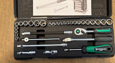 Stahlwille SOCKET SET QUICKRELEASE 1/4'' 96010107 Set with  33 Psc. 40MA/25/8QR K