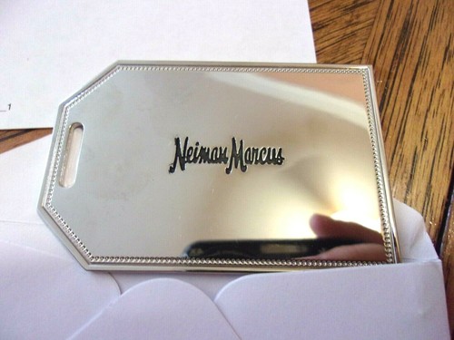 Neiman Marcus Luggage Bag Tag Chrome Single Item Given From The Heart