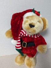 Dan Dee Plush Santa Dog Vintage Christmas Decor 13 inch AS IS