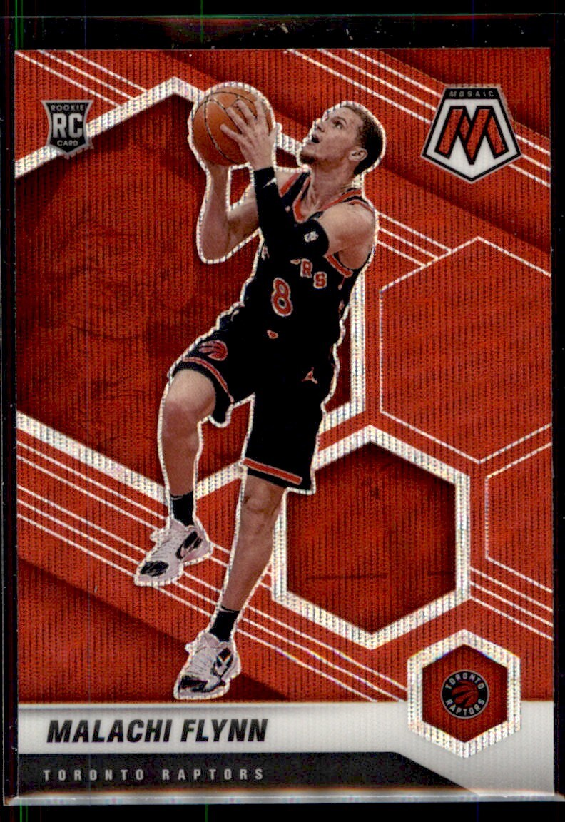 Malachi Flynn 2020-21 Panini Mosaic Red Wave TMall SP RC Rookie #236 Toronto