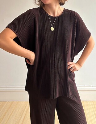 Marks & Spencer Jersey Ribbed Top ~ UK10 ~ Chocolate