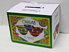5 - Piece - Cactus Canyon Terracotta Soup Bowls - Carlos by Carlos Santana NEW