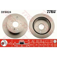 TRW 2X Bremsscheibe Hinten 303 BelüFtet FüR Opel Antara L07 Chevrolet