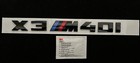 BMW X3 M40i BADGE IN GLOSS BLACK. FREE ALCOHOL WIPE INCLUDED