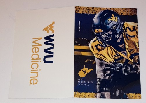 NEW 2023 WEST VIRGINIA MOUNTAINEERS WVU TEAM POCKET SCHEDULE FOOTBALL RARE - 第 2/2 張圖片
