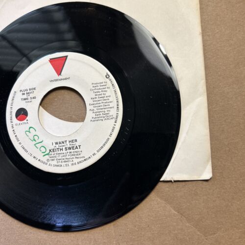 Keith Sweat I Want Her/Part Two 1987 Elektra 45 - Picture 2 of 4