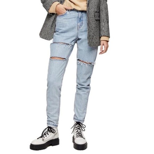 Topshop Ripped Mom Jeans Size 8 NWT 