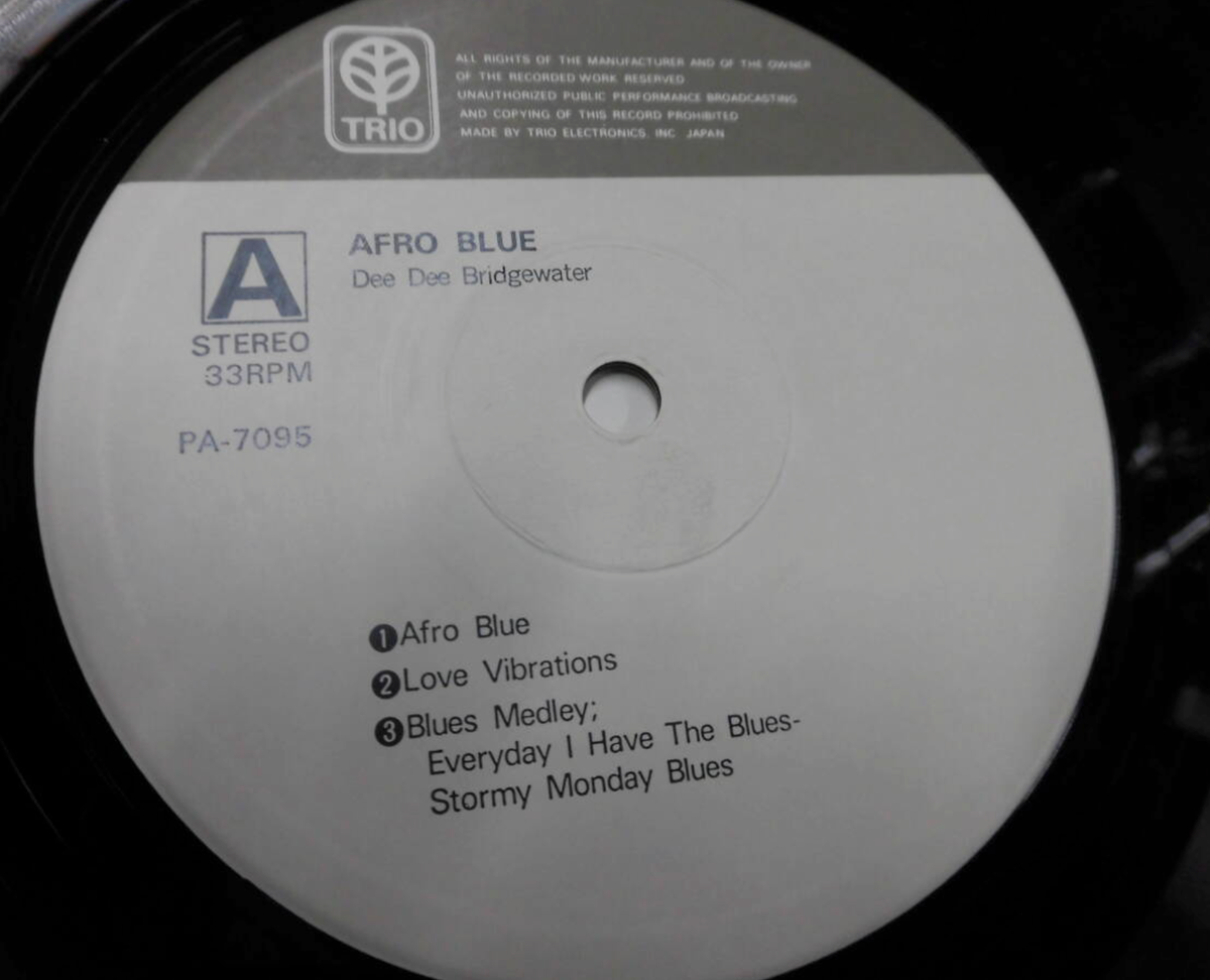 DEE DEE BRIDGEWATER AFRO BLUE TRIO PA7095 JAPAN OBI VINYL LP
