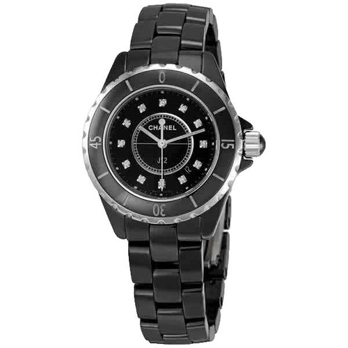 REAL CERAMIC WATCH BAND STRAP BRACELET FOR CHANEL J12 WATCH BLACK