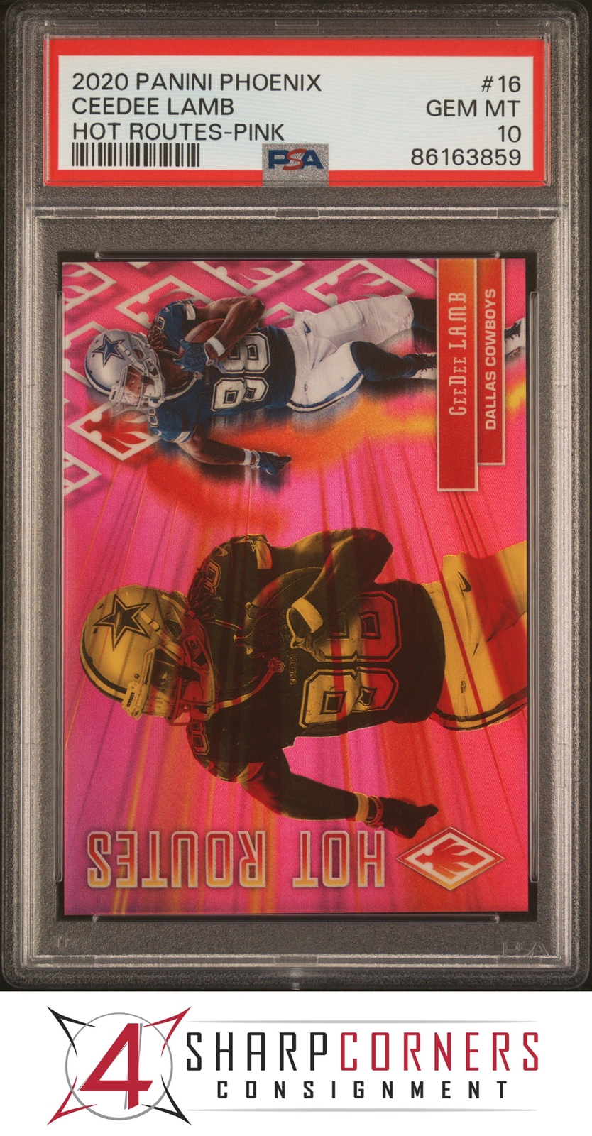 CeeDee Lamb Panini Phoenix Hot Routes #16 Pink