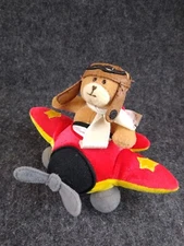 GUND Plush Bear-o-Rama Teddy In Plane Vibrates Airplane w Bear Toy