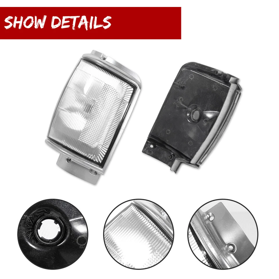 透明镜头前侧标记角灯适用于 1984 - 1986 年丰田皮卡 & 4Runner — 第 2/4 张图片