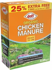 Image of Doff Organic Pelleted Chicken Manure Fertiliser - 2.25kg | Natural Plant Feed