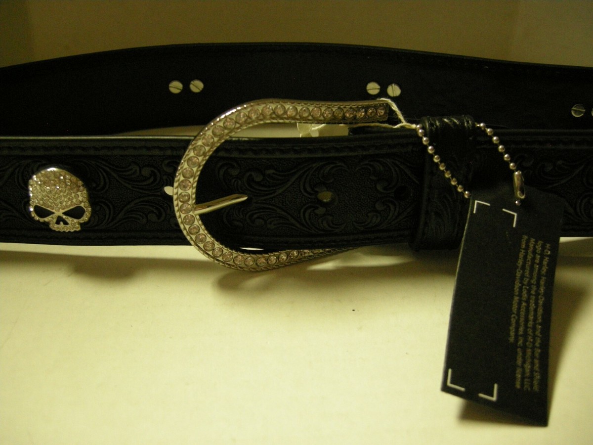 Harley Davidson Ladies Belt W/Rhinestone Willy G Skulls, Size Medium, Brand New | eBay Harley Davidson Ladies Belt W/Rhinestone Willy G Skulls, Size Medium, Brand New | eBay