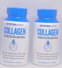 2 X Nutrition Works Hydrolyzed Collagen 500 Mg - 90 Capsules