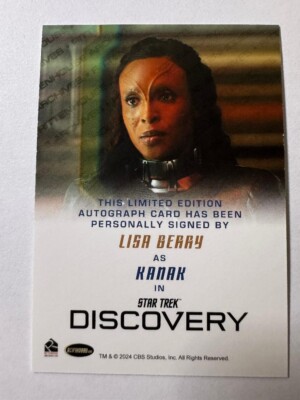 Star Trek Discovery Season 5 Lisa Berry Full Bleed Autograph | eBay