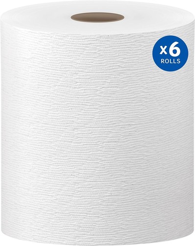 Kleenex Harthandtuchrolle weiß Recyclingfaser 600 Fuß L x 8 Zoll B | 6 Rollen/Koffer - Bild 3 von 5