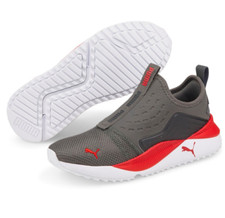 PUMA GIRLS GRAY SHOE PACER FUTURE SLIPON JR 382654 04J