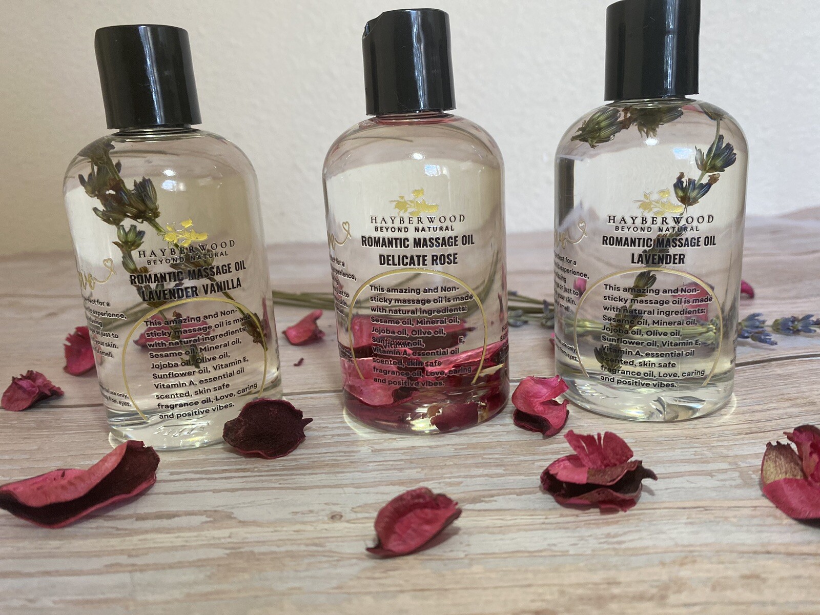 Romantic Massage Oil Gift Set,Gift For Couples,Herbal & Crystal Soy