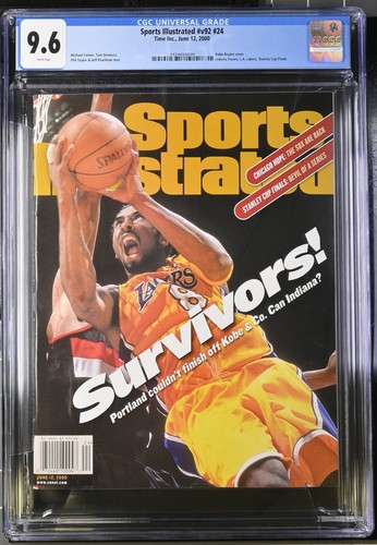 9.6 CGC NEWSTAND June 12, 2000 Kobe Bryant Los Angeles Lakers Sports Illustrated - Photo 1/3