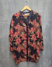 VTG Y2K Victorias Secret Gold Label Night Gown Shirt Floral Top Sz Medium Large