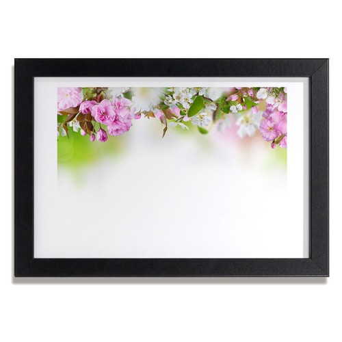 Tableau Tulup 100x70cm Feuilles De Palme Noir Et Blanc - Déco Murale MDF