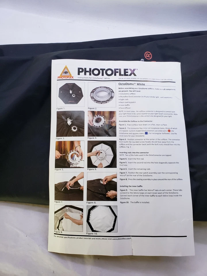 Photoflex OctoDome Ehite Large Replacement Cloth, 4 Pc - Image 4 of 4