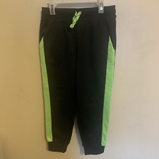 Jumping Beans Active Boy  s 5T Sides Stripes Sweatpants Black/ Green