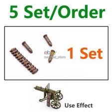 MOC Military Gatlin Missile Cannon Rocket Railgun Fort Turret Radar Base Set DIY