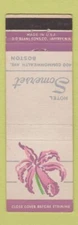 Matchbook Cover - Hotel Somerset Boston MA orchid