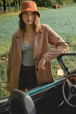 Avec Les Filles Longline Checked Blazer - Size 1x