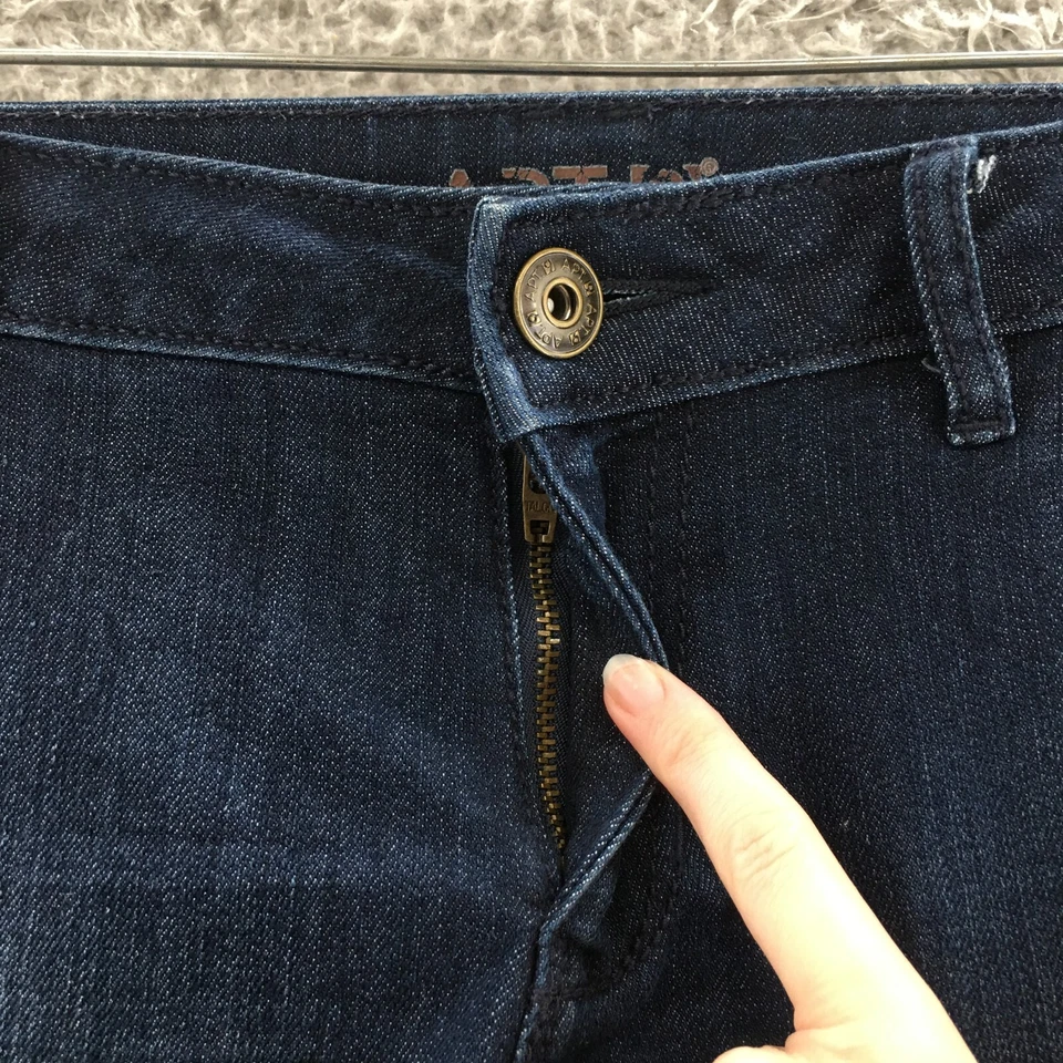 Bermudas Pantalones Cortos APT 9 Para Mujer 6 Denim Moderno Mezcla de Algodón Tiro Medio Cremallera Mosca Informal Foto 3 de 4