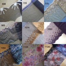 9 Colors Tulle Lace /Embroidered Floral Brown,Black,Beige,Fleshcolor,Violet zh45