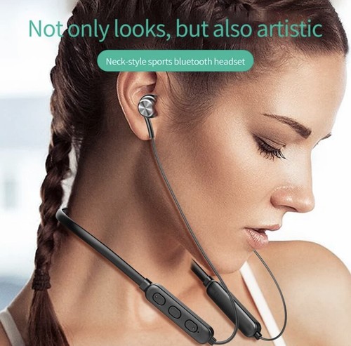 Bluetooth Neckband Wireless Headphones Mic Headset Stereo Earbuds Earphone - Picture 25 of 28