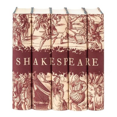 Juniper Books - William Shakespeare Engraving Custom Jacket Cover Book Set