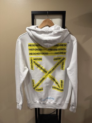 Off-White Virgil SS18 Fire Yellow CautionTape White Hoodie | eBay
