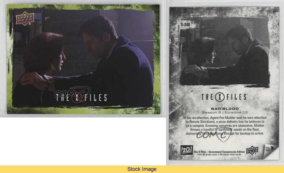 2025 Upper Deck X Files Government Conspiracies Stickers Bad Blood #S-248 READ - Image 3 of 3