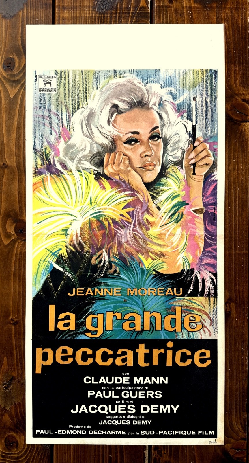Locandina originale film La grande peccatrice (1963) - Regia di Jacques Demy