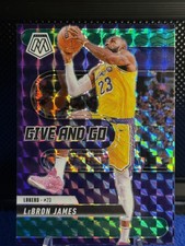 2024-25 Panini Mosaic - Give and Go LeBron James #1 Green Mosaic Prizm