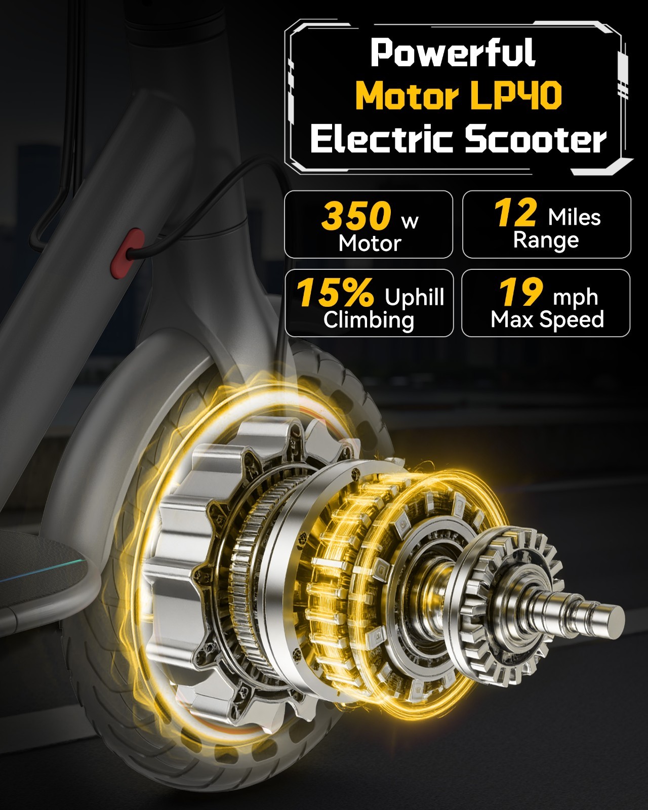ADULT ELECTRIC SCOOTER LONG RANGE FOLDING 31KM/H E-SCOOTER 2025 URBAN COMMUTER