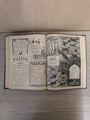 Aero Modeller 1943-1944 Handmade Bound WW2 Collectable Book Model Plans