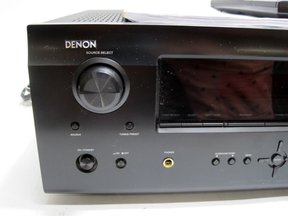 Denon AVR-590 HDMI Stereo Surround Sound Receiver Bundle W/Remote & Manual - Image 2 of 4