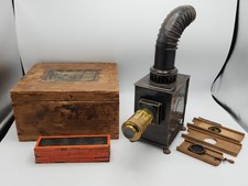 Antique Ernest Plank E.P. Duplex Magic Lantern Projector Box Slides Kaleidoscope