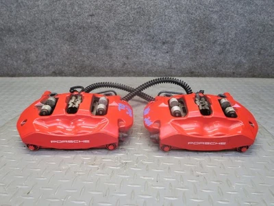 2013-2018 PORSCHE CAYENNE 958 GTS AWD REAR RED BRAKE CALIPER SET OF 2 - Bild 1 von 4