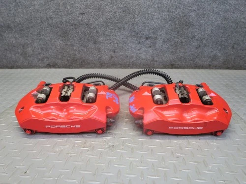 2013-2018 PORSCHE CAYENNE 958 GTS AWD REAR RED BRAKE CALIPER SET OF 2