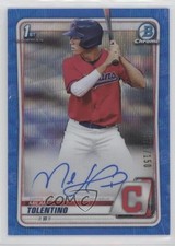 2020 Bowman Draft Chrome Picks Blue Wave Refractor /150 Milan Tolentino Auto 6ra