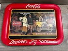Coca Cola Metal Tray 1924 Touring Car 17.5” X 12.75” 1987 Vintage