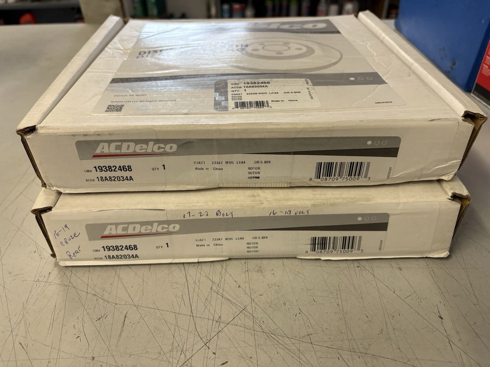 2 rotores de freno AC DELCO 18A82034A 19382468 para Chevrolet Cruze Bolt EV 16-22 Foto 2 de 3