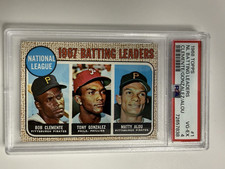 1968 TOPPS -  ROBERTO CLEMENTE- T.GONZALEZ- M. ALOU# 1  - PSA 4