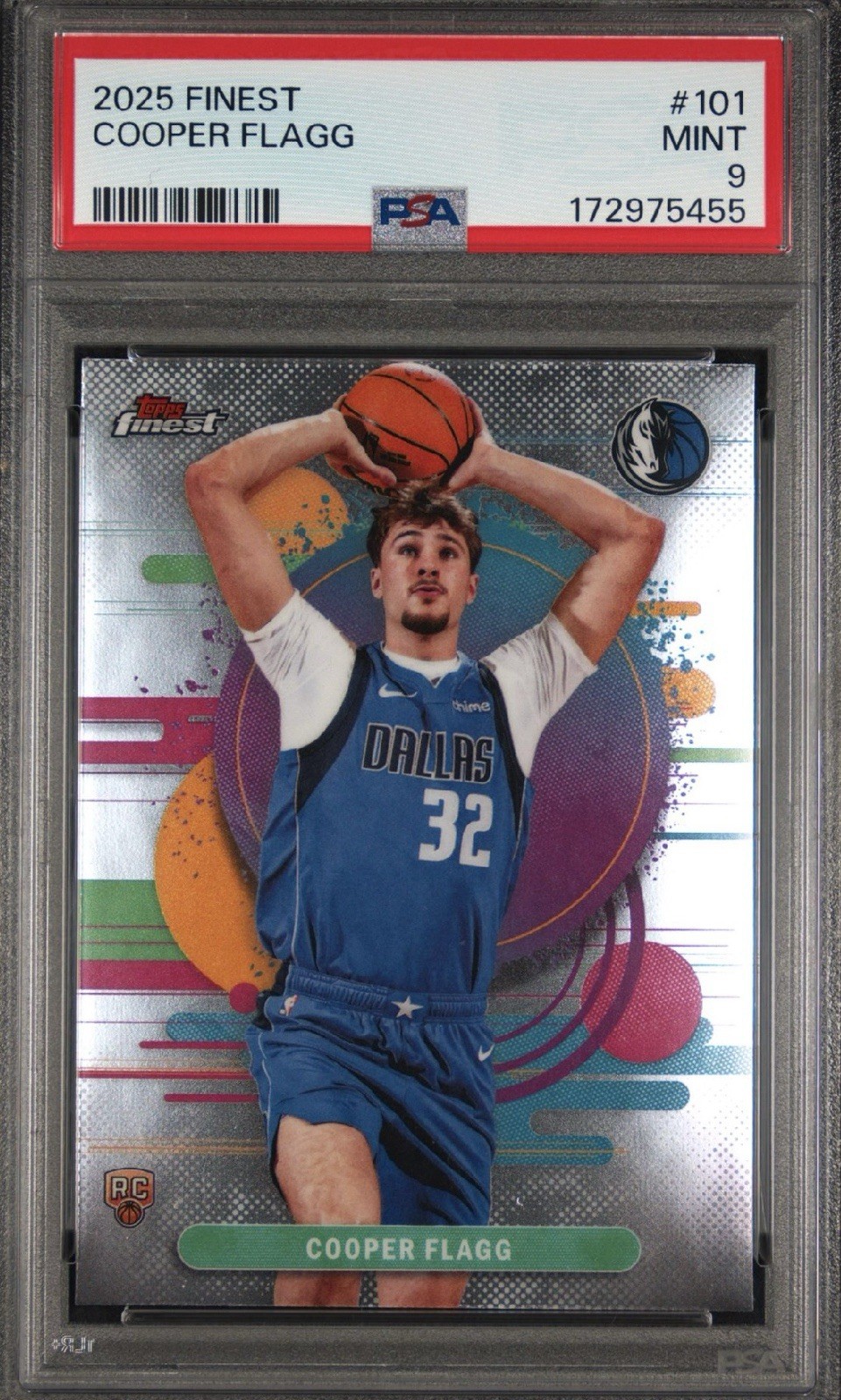 2025-26 Topps Finest - Uncommon Cooper Flagg #101 (RC) PSA 9
